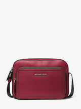 Michael Kors Cooper Pebbled Leather Utility Crossbody Bag Cherry