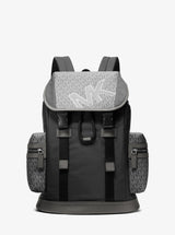 Michael Kors Cooper Signature Logo and Nylon Backpack Gunmetal