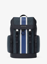Michael Kors Cooper Medium Striped Signature Logo City Backpack Sapphire