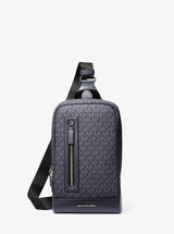 Michael Kors Cooper Signature Logo Sling Pack Admrl-Plblue