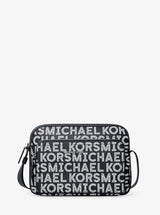 Michael Kors Cooper Graphic Logo Flight Bag Bright Wht