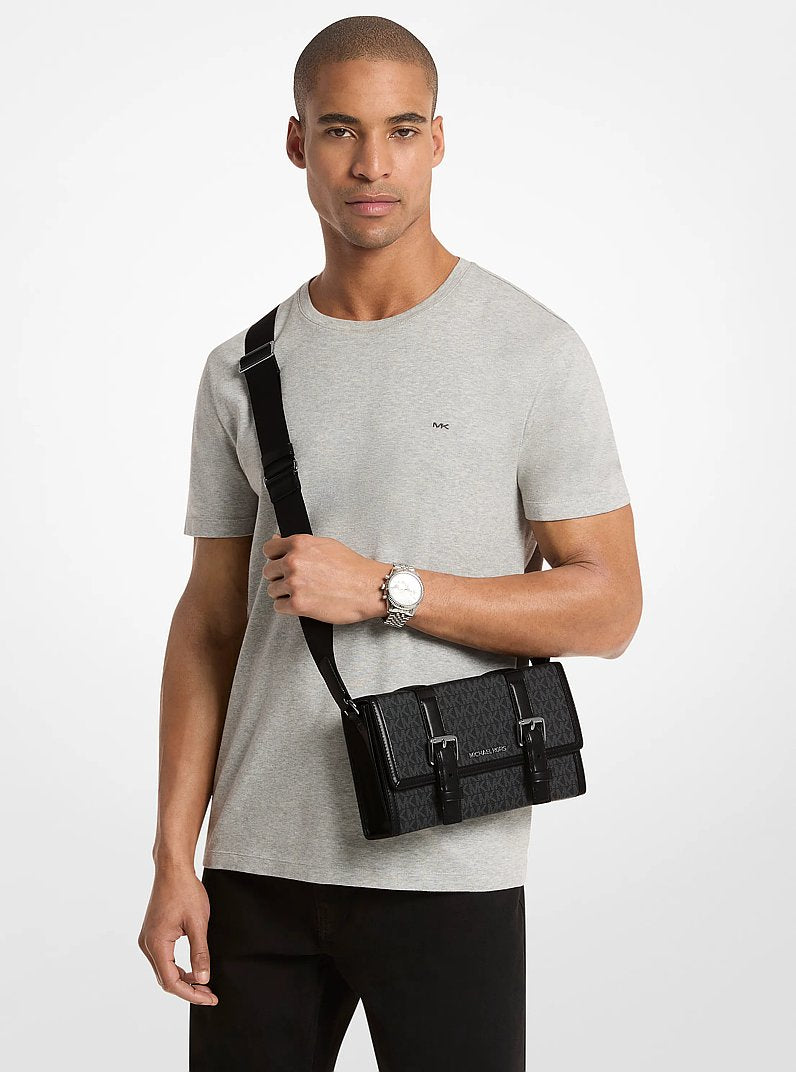 Michael Kors Cooper Signature Logo Trunk Crossbody Bag Black