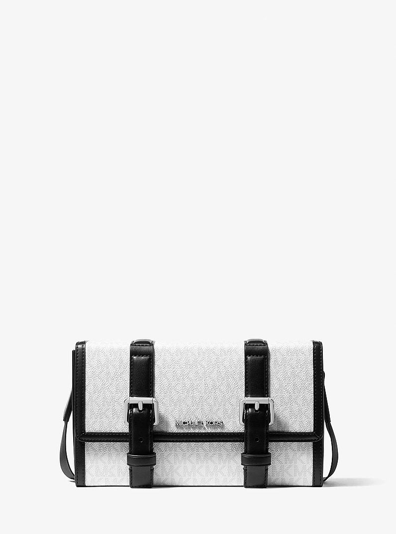 Michael Kors Cooper Signature Logo Trunk Crossbody Bag Bright Wht