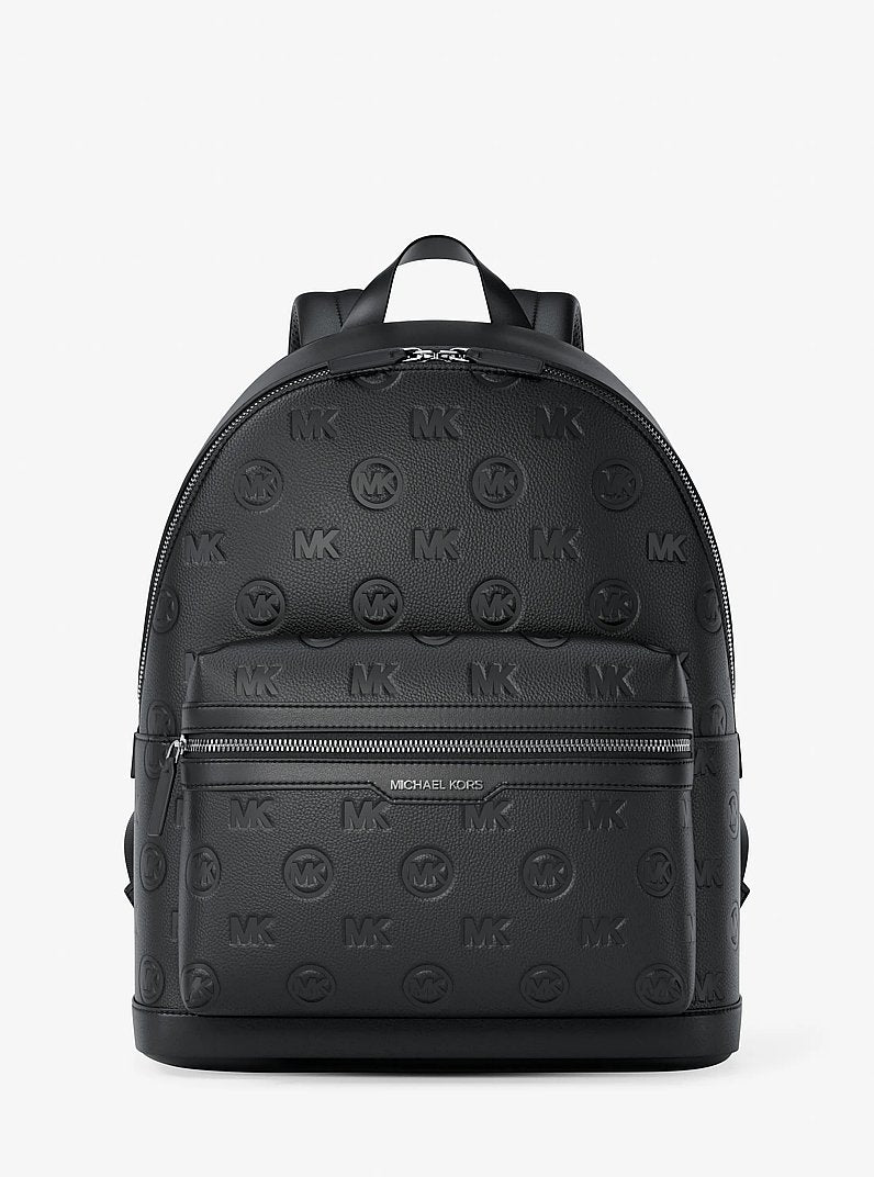 Michael Kors Cooper Medium Logo Debossed Dome Backpack Black