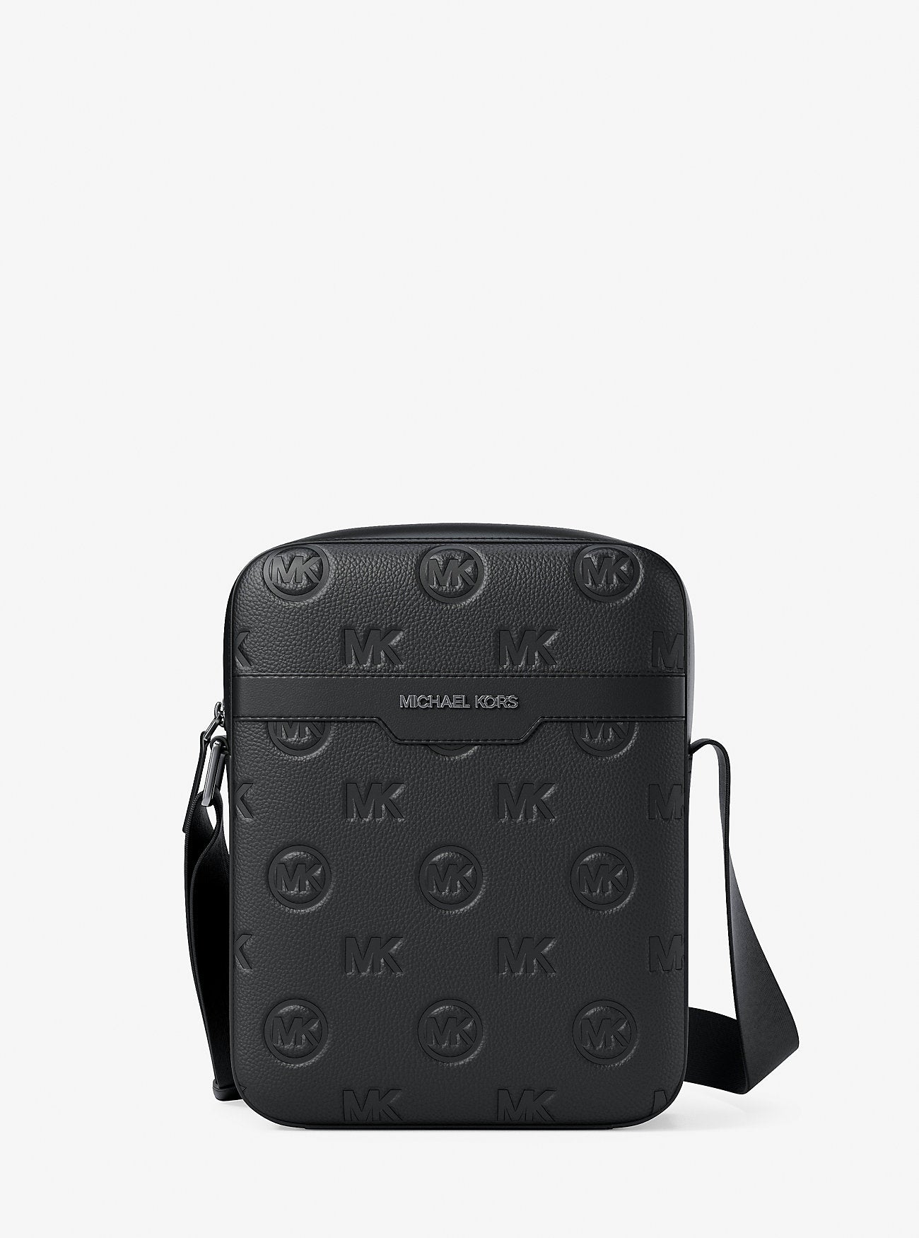 Michael Kors Cooper Logo Debossed Flight Bag Black