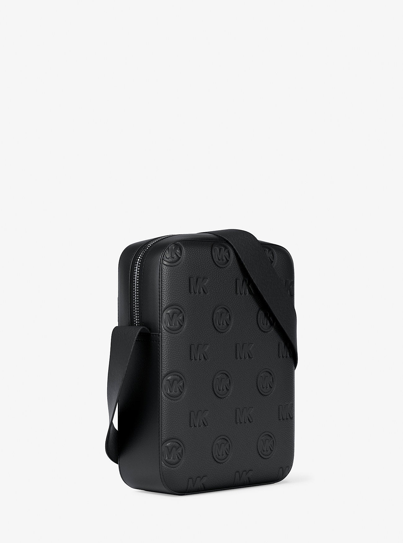 Michael Kors Cooper Logo Debossed Flight Bag Black