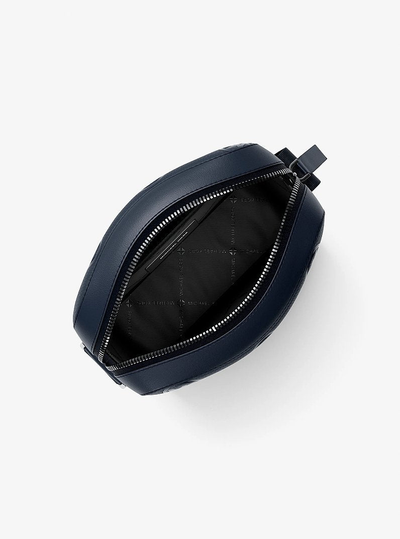 Michael Kors Cooper Logo Debossed Flight Bag Navy