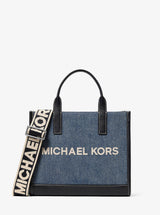 Michael Kors Cooper Denim Convertible Crossbody Bag Dk Vt Bluwsh