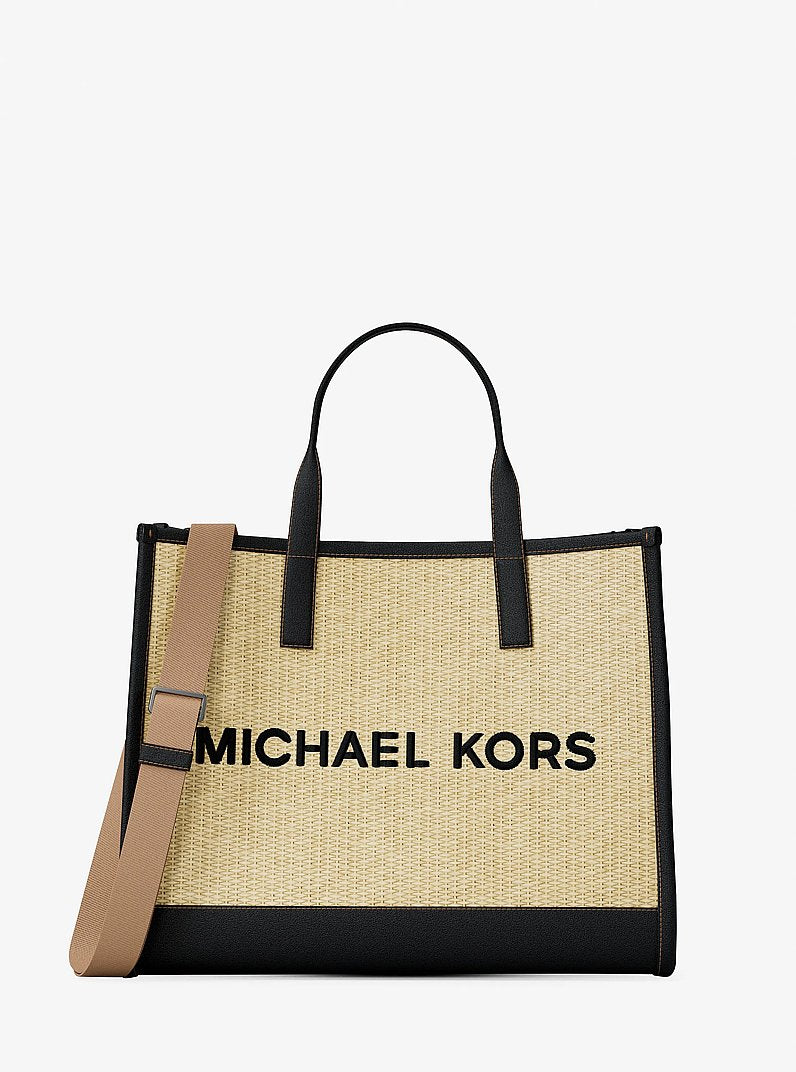 Michael Kors Cooper Medium Hand-Crocheted Tote Bag Natural