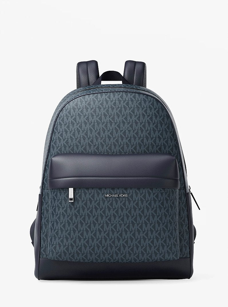 Michael Kors Pacey Medium Signature Logo Backpack Admrl-Plblue