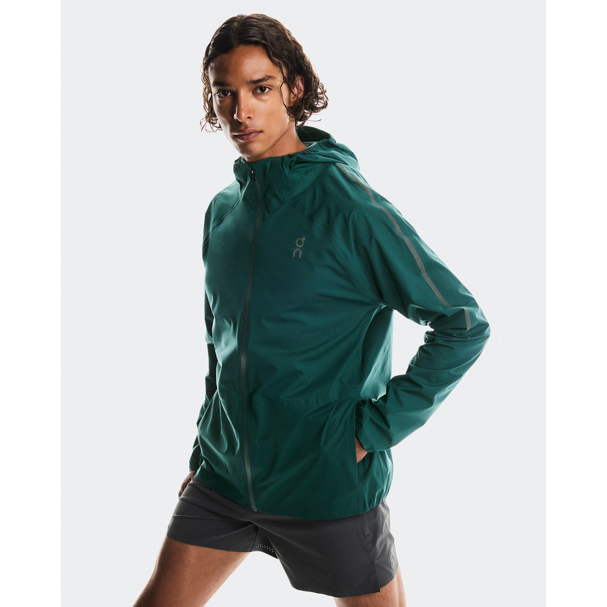 On Performance Jacket Waterproof Spirulina