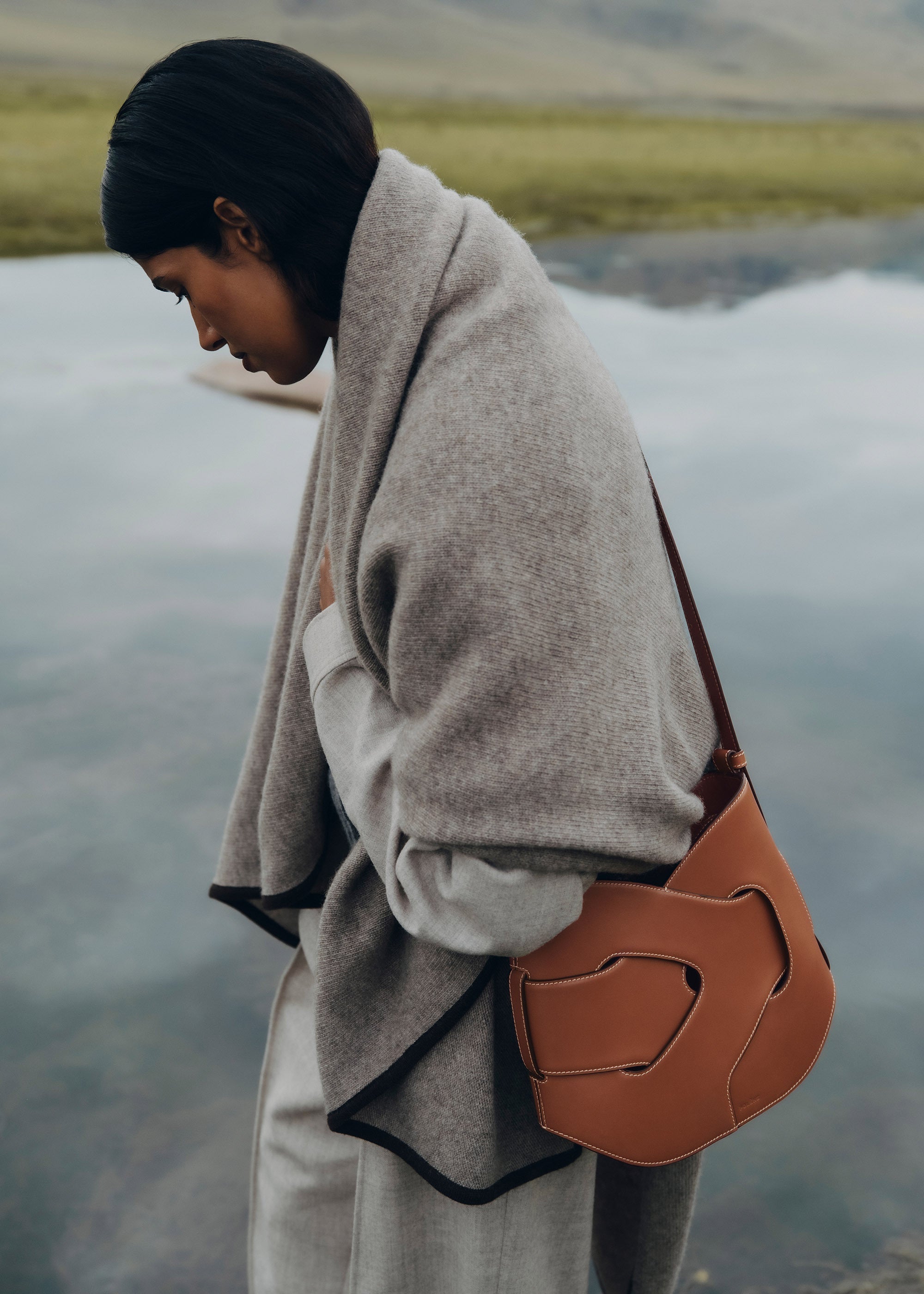 Polene Nodde Hobo Smooth Cognac