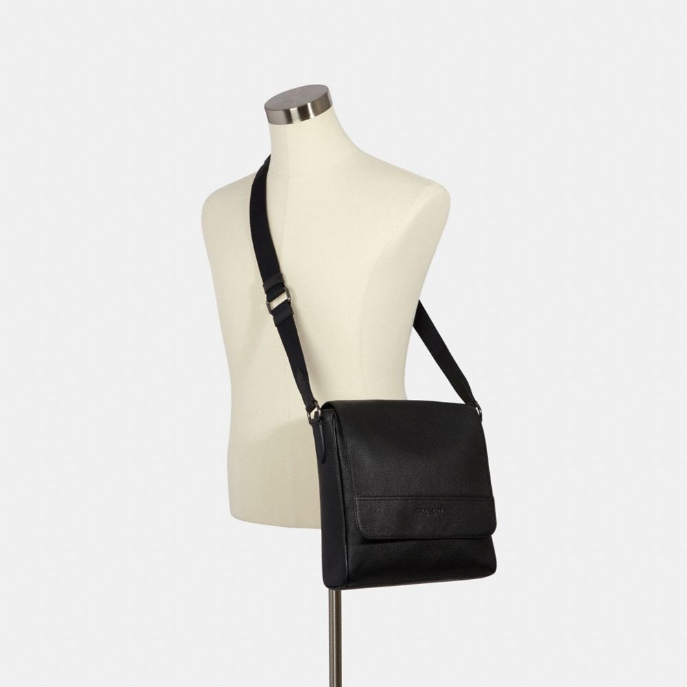 Coach Houston Map Bag Gunmetal Black