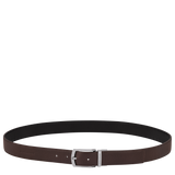 Longchamp Le Foulonné Men's belt Mocha/Black