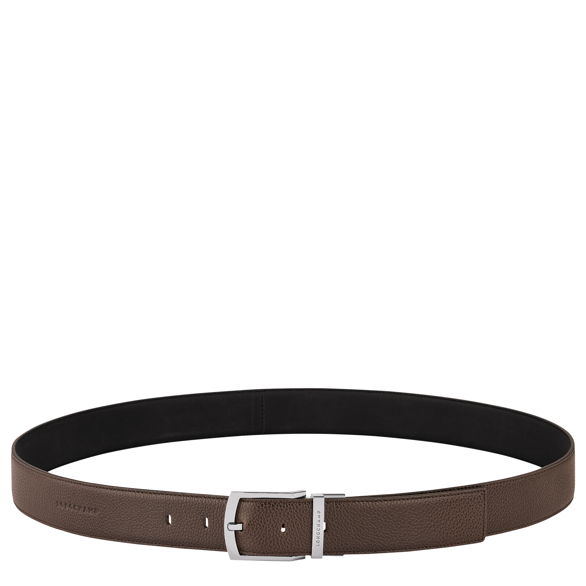 Longchamp Le Foulonné Men's belt Mocha/Black