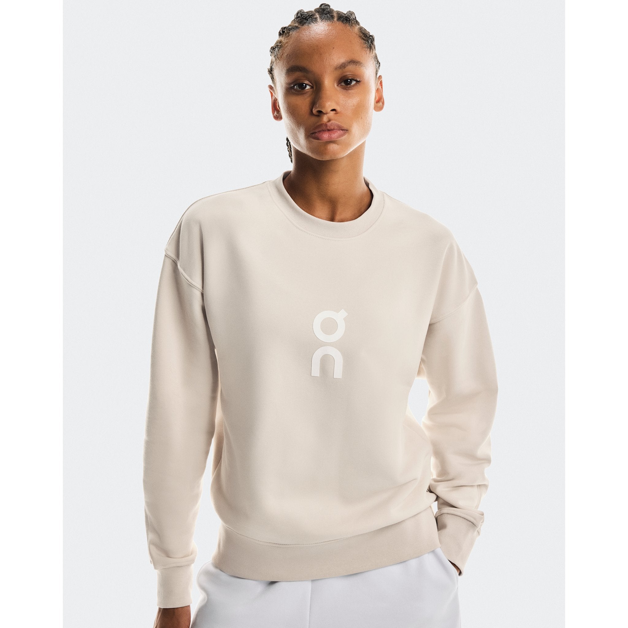 On Club Crew Graphic Silver