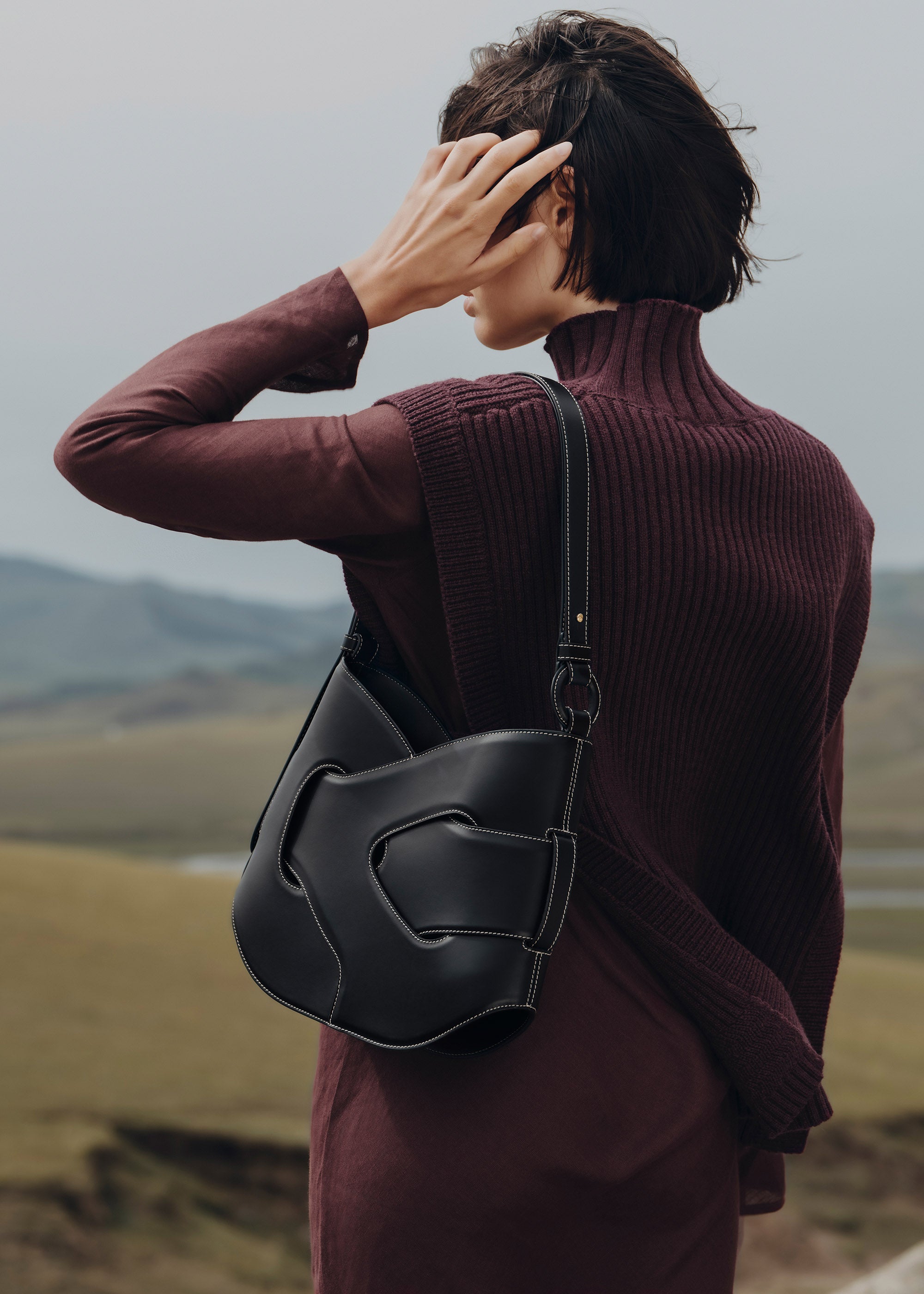 Polene Nodde Hobo Smooth Black