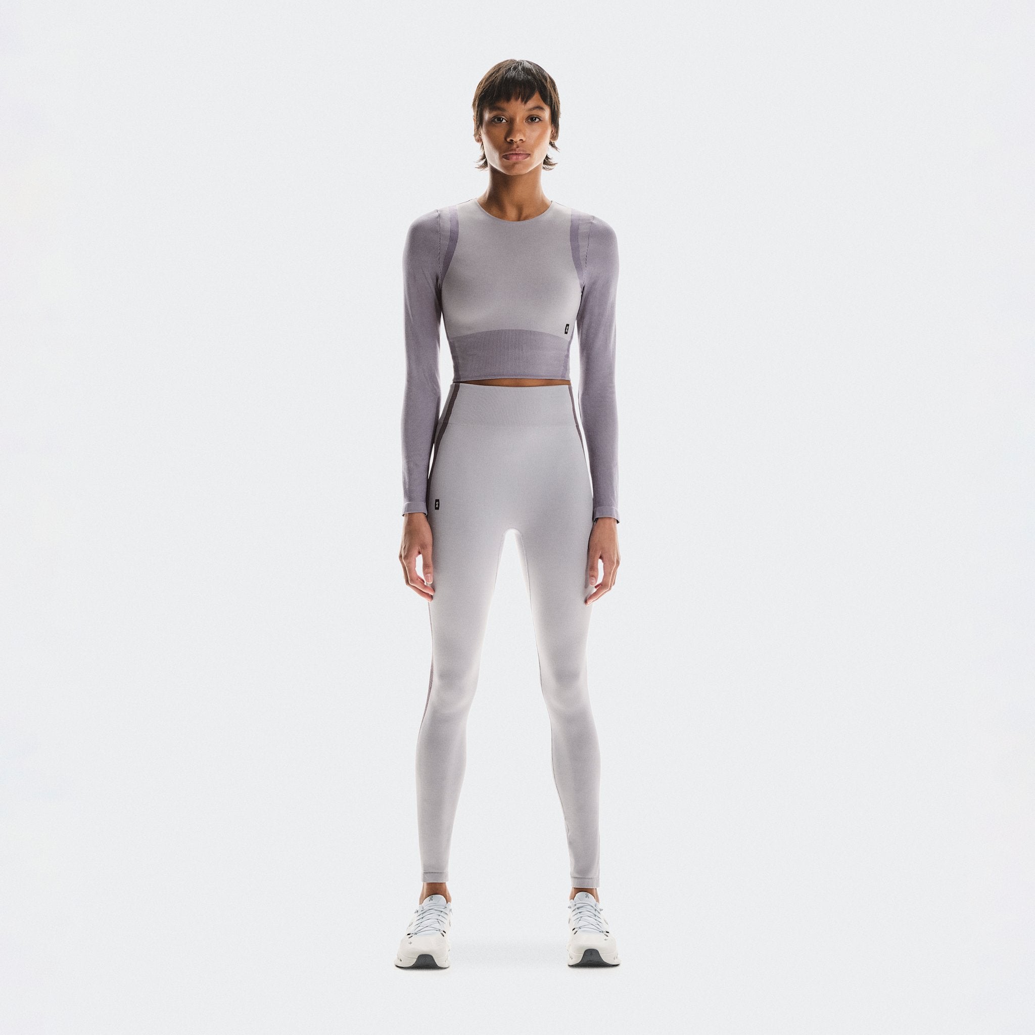 On Studio Knit Long-T Crop Lilac | Cosmos