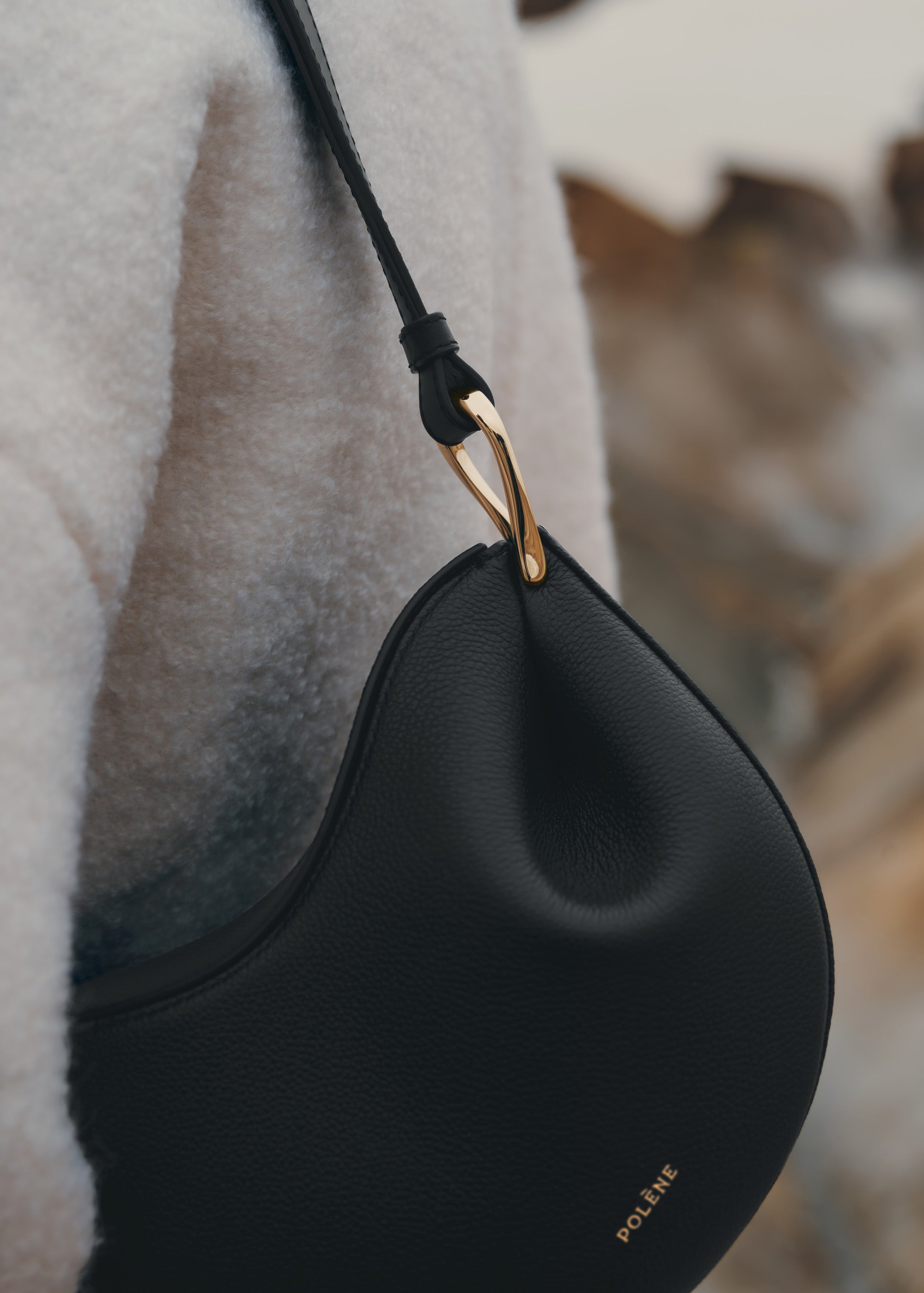 Polene Tonca Textured Black