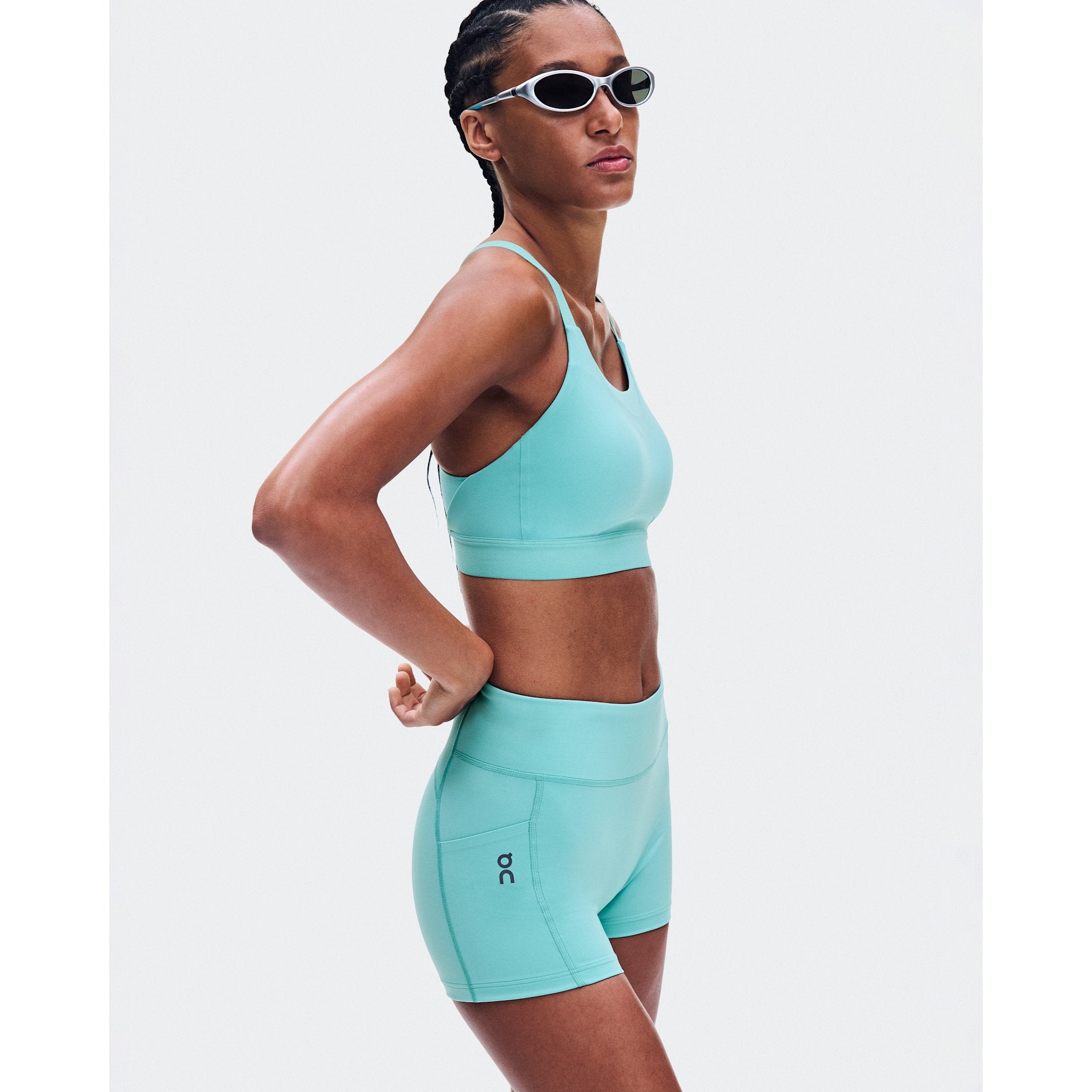 On 3" Performance Tights Aquamarine