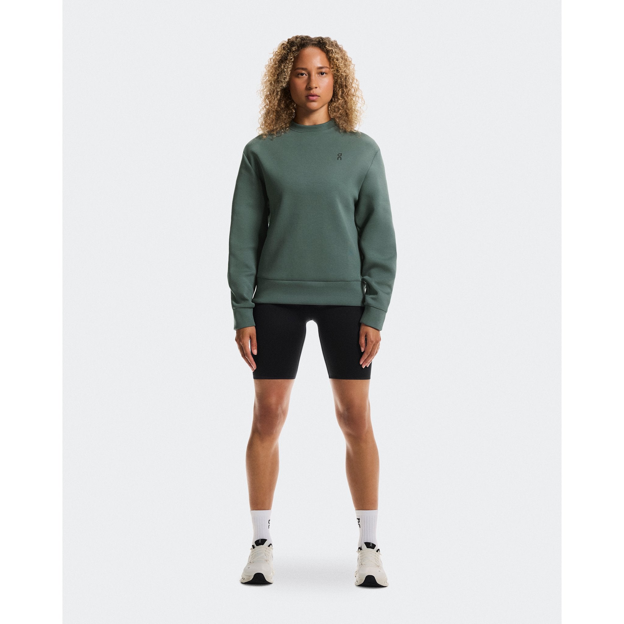 On Focus Tech Crew Olive