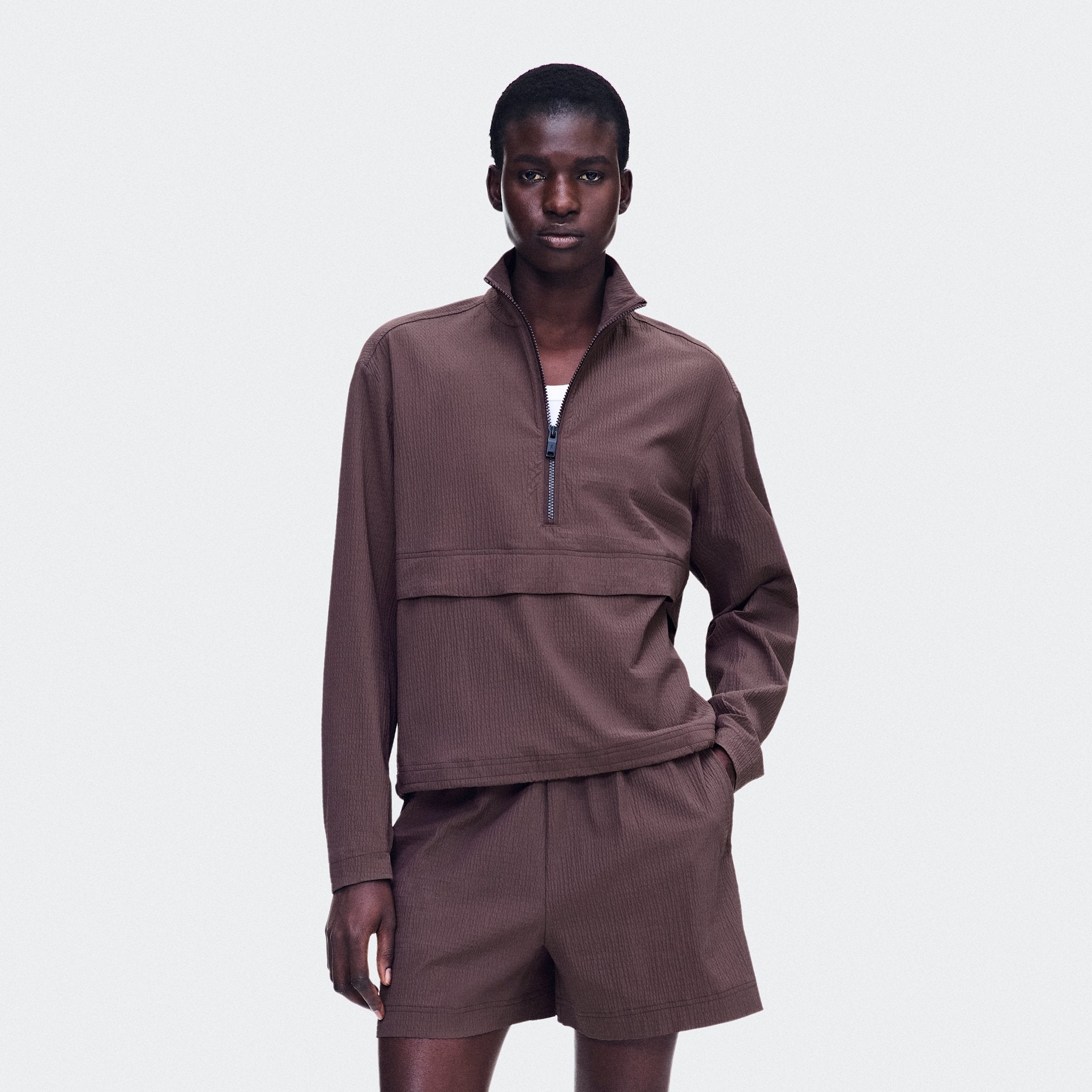 On Courtside 1/2 Zip Eaze Midnight