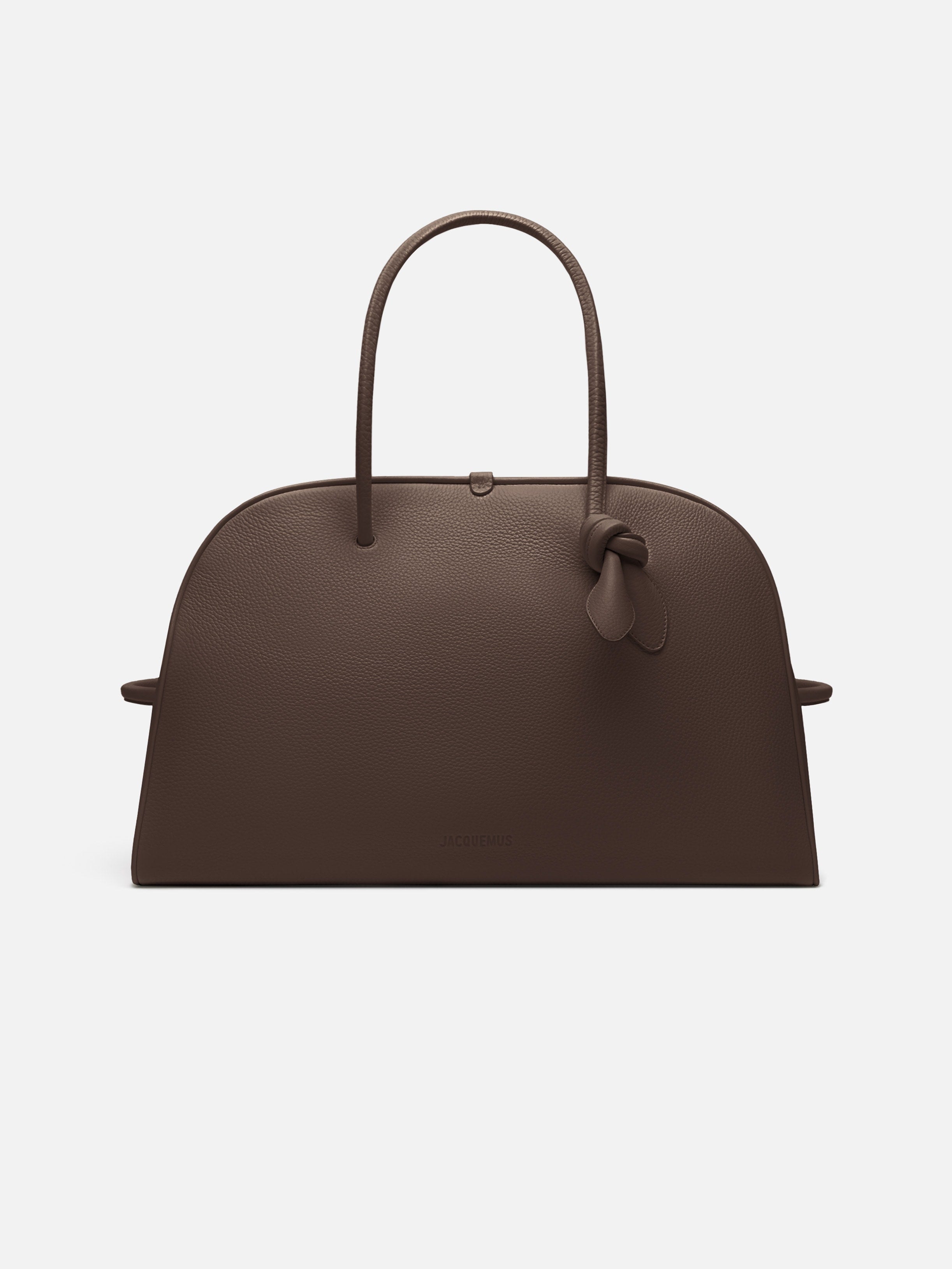 Jacquemus The Large Turismo Large Soft Bowling Bag Dark Brown