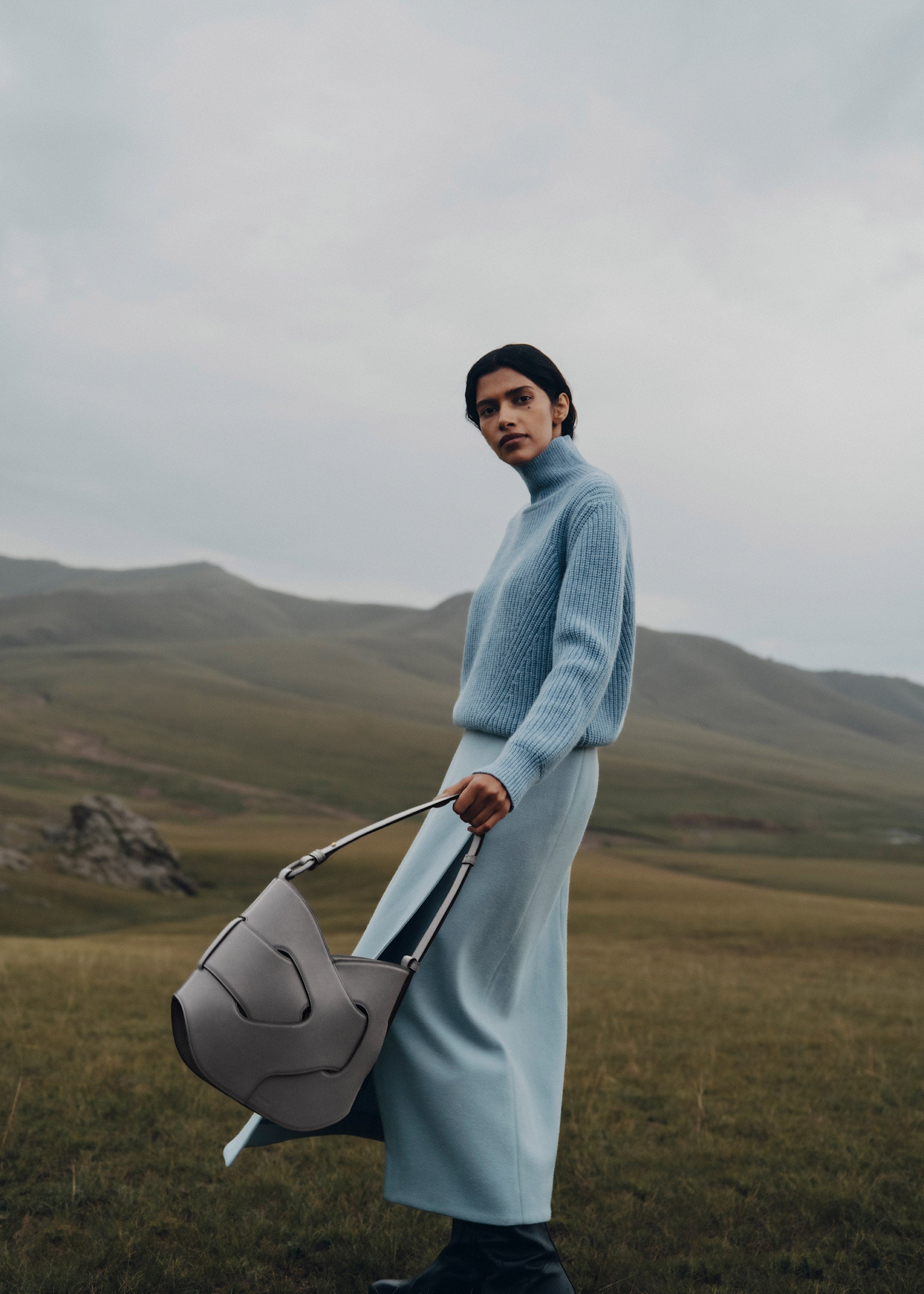 Polene Nodde Hobo Smooth Stone