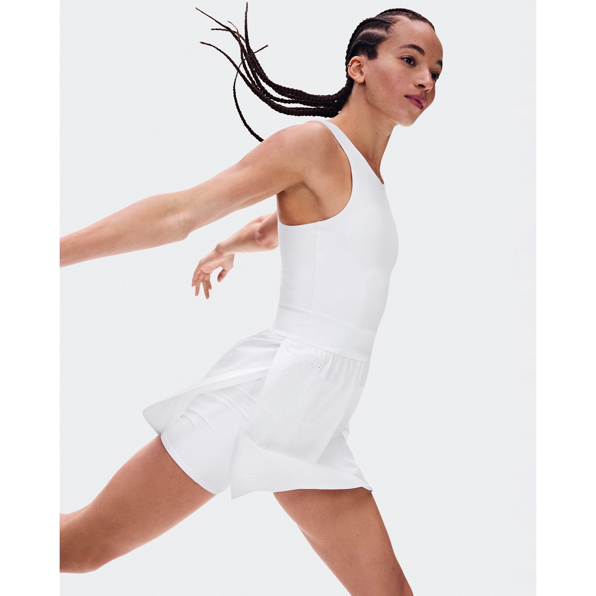 On Court Dress Split LDN White