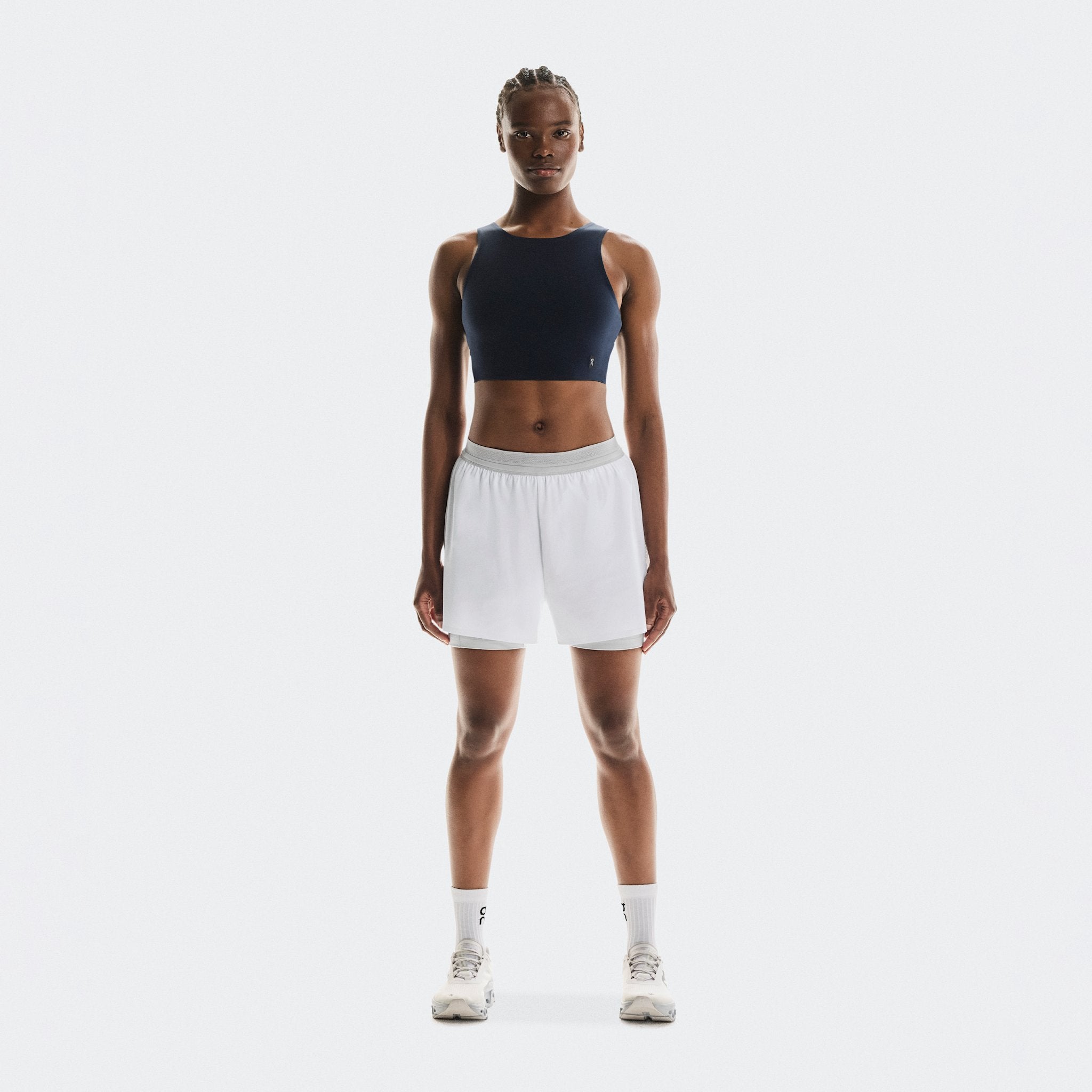 On 3" Performance 2/1 Shorts White | Glacier