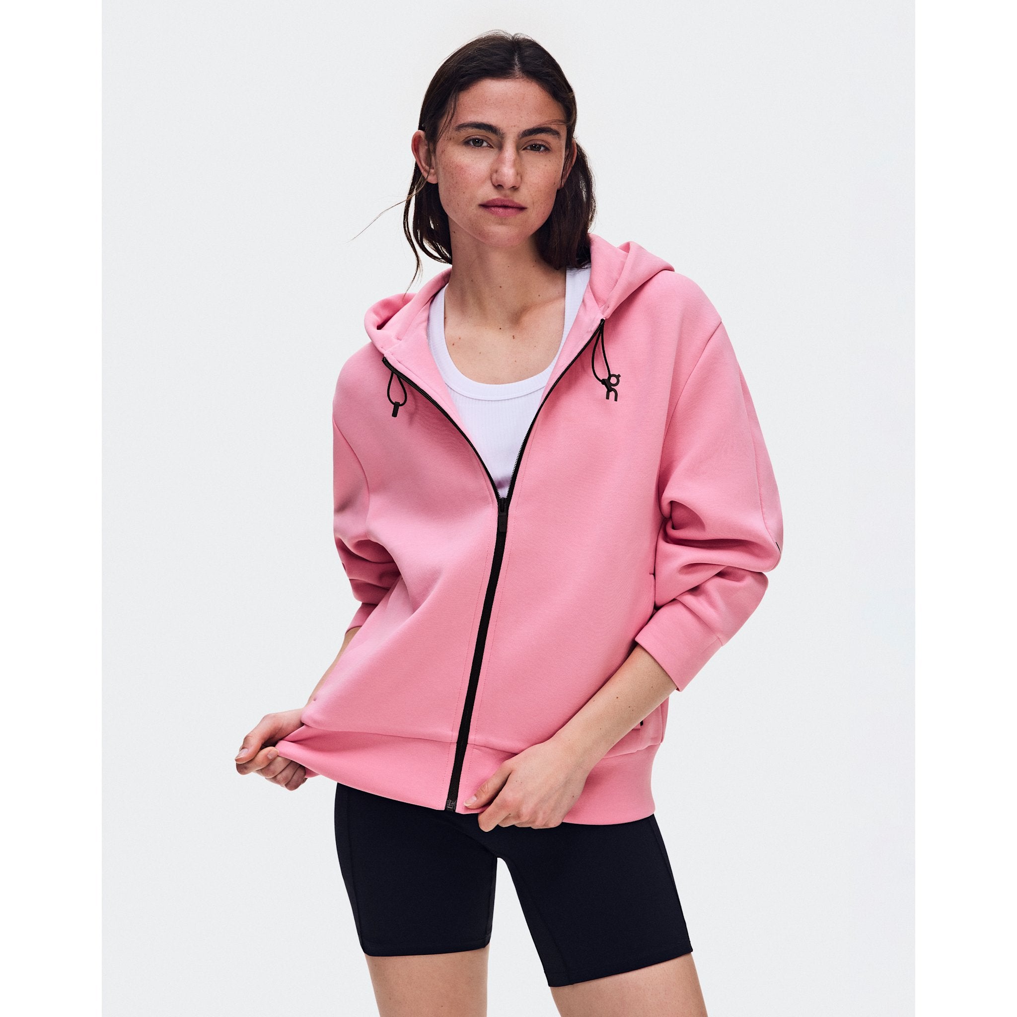 On Focus Tech Zip Hoodie Magnolia