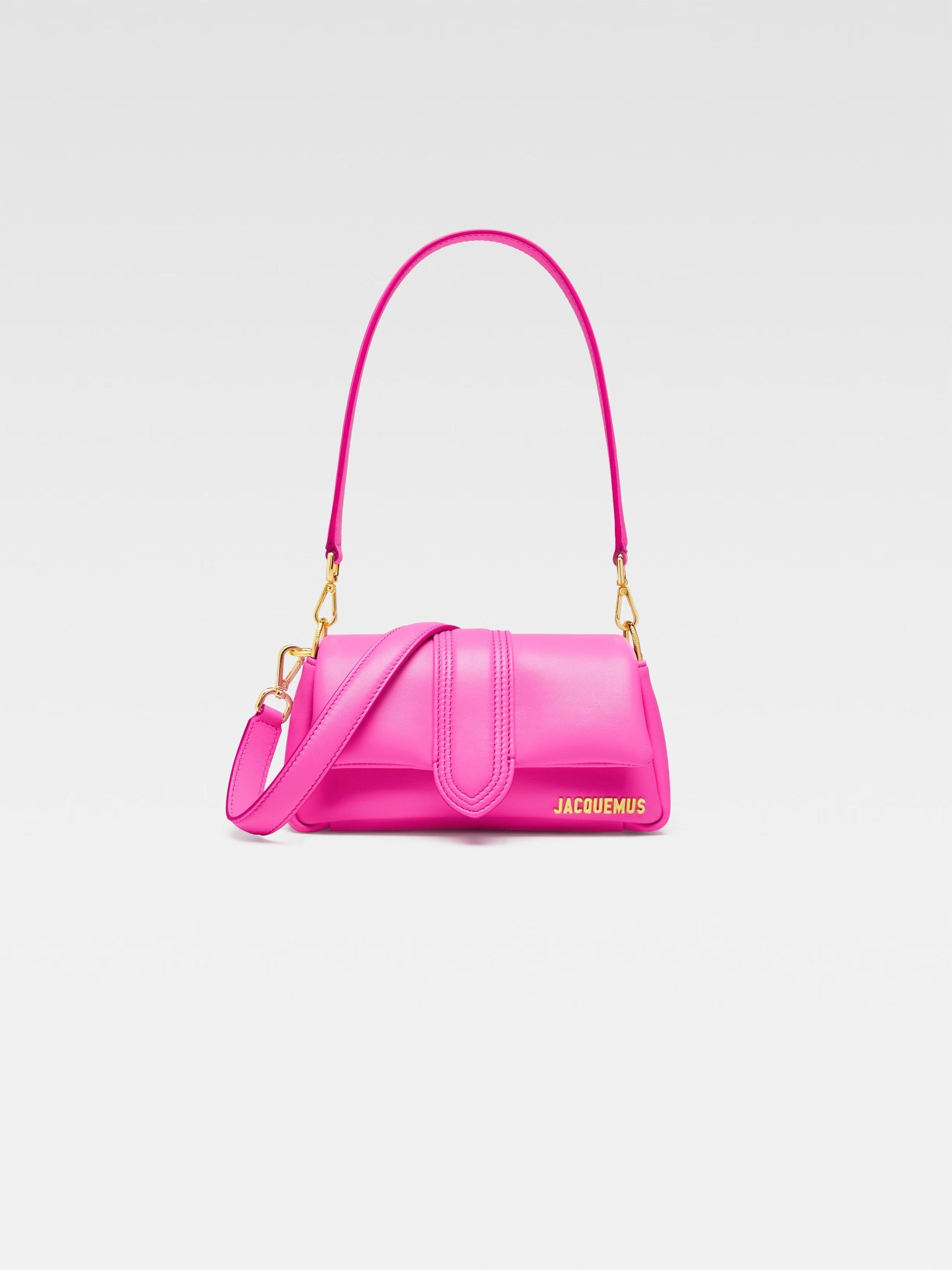 Jacquemus The Small Bambimou Soft Padded Leather Bag Neon Pink