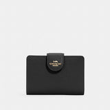 Coach Medium Corner Zip Wallet Gold Black