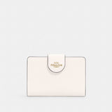 Coach Medium Corner Zip Wallet Gold Chalk