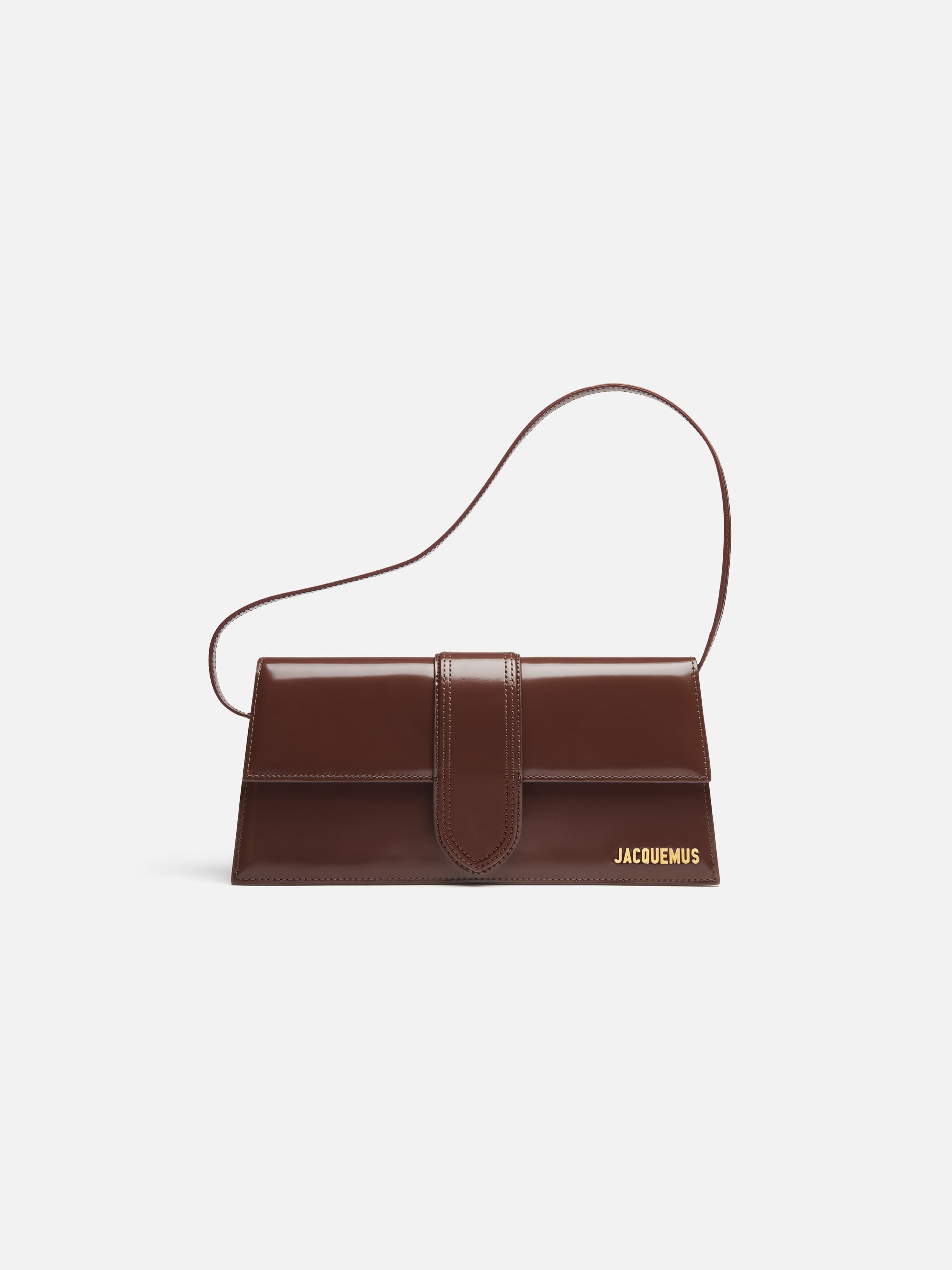 Jacquemus The Long Bambino Long Flap Bag Midnight Brown