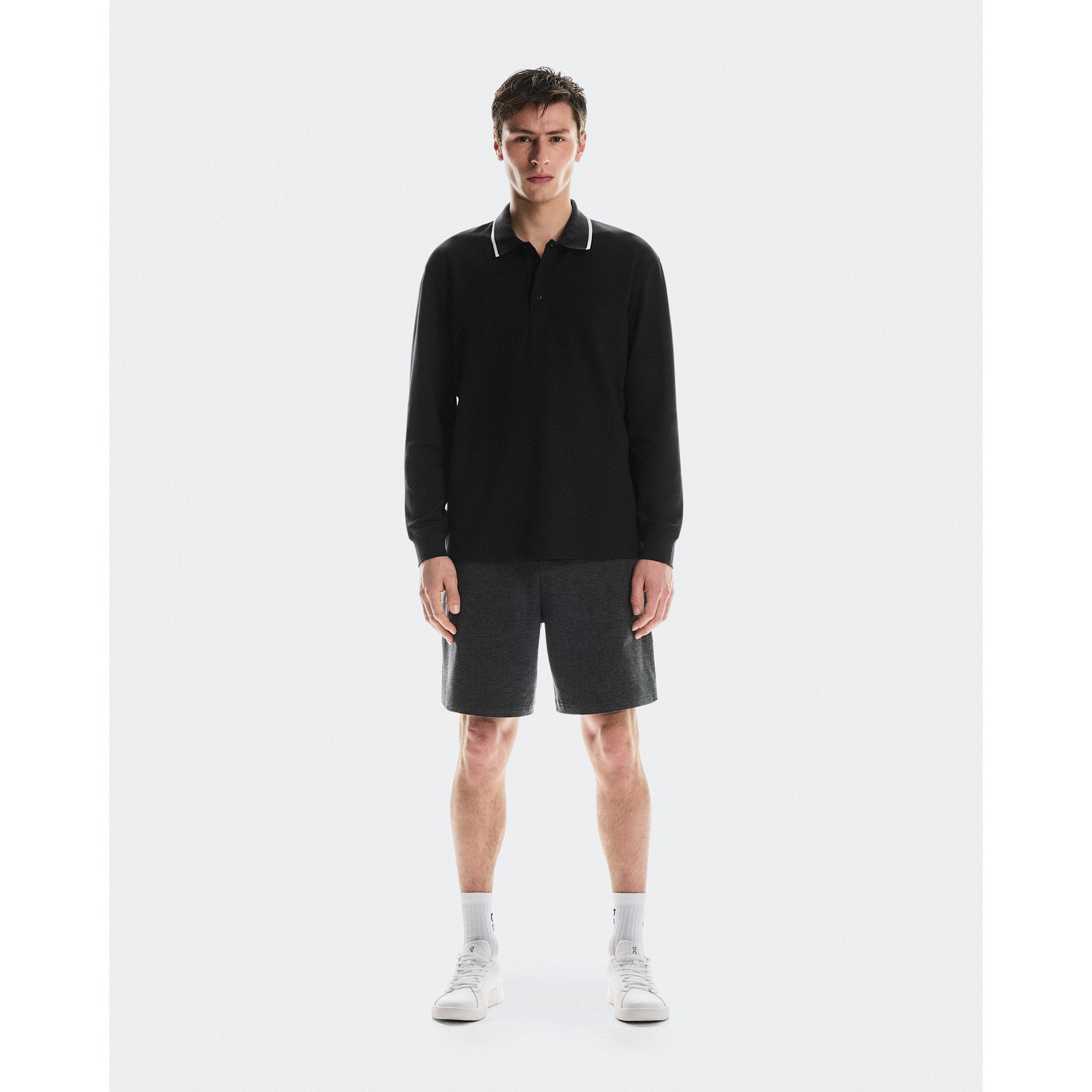 On Courtside Long-T Polo Black