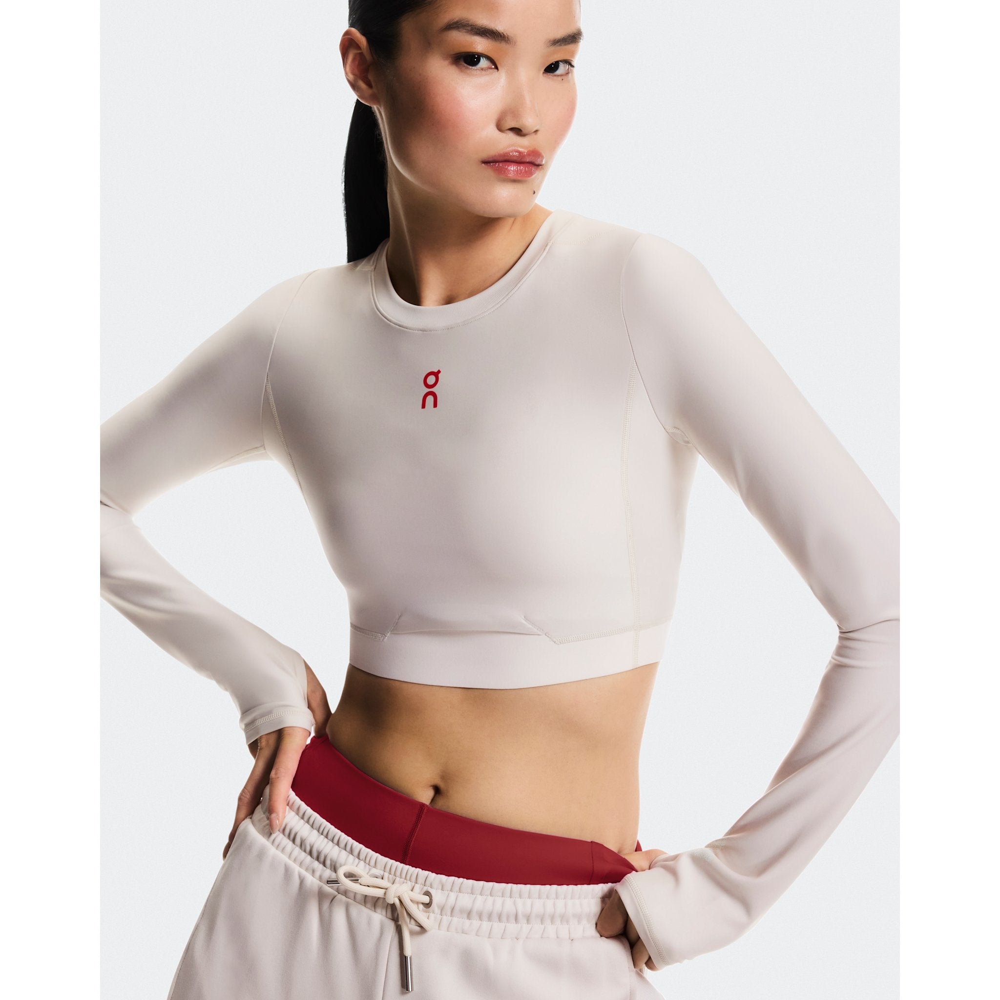 On Train Long Sleeve Crop Year of the Horse Pearl