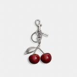 Coach Cherry Bag Charm Silver Red Apple