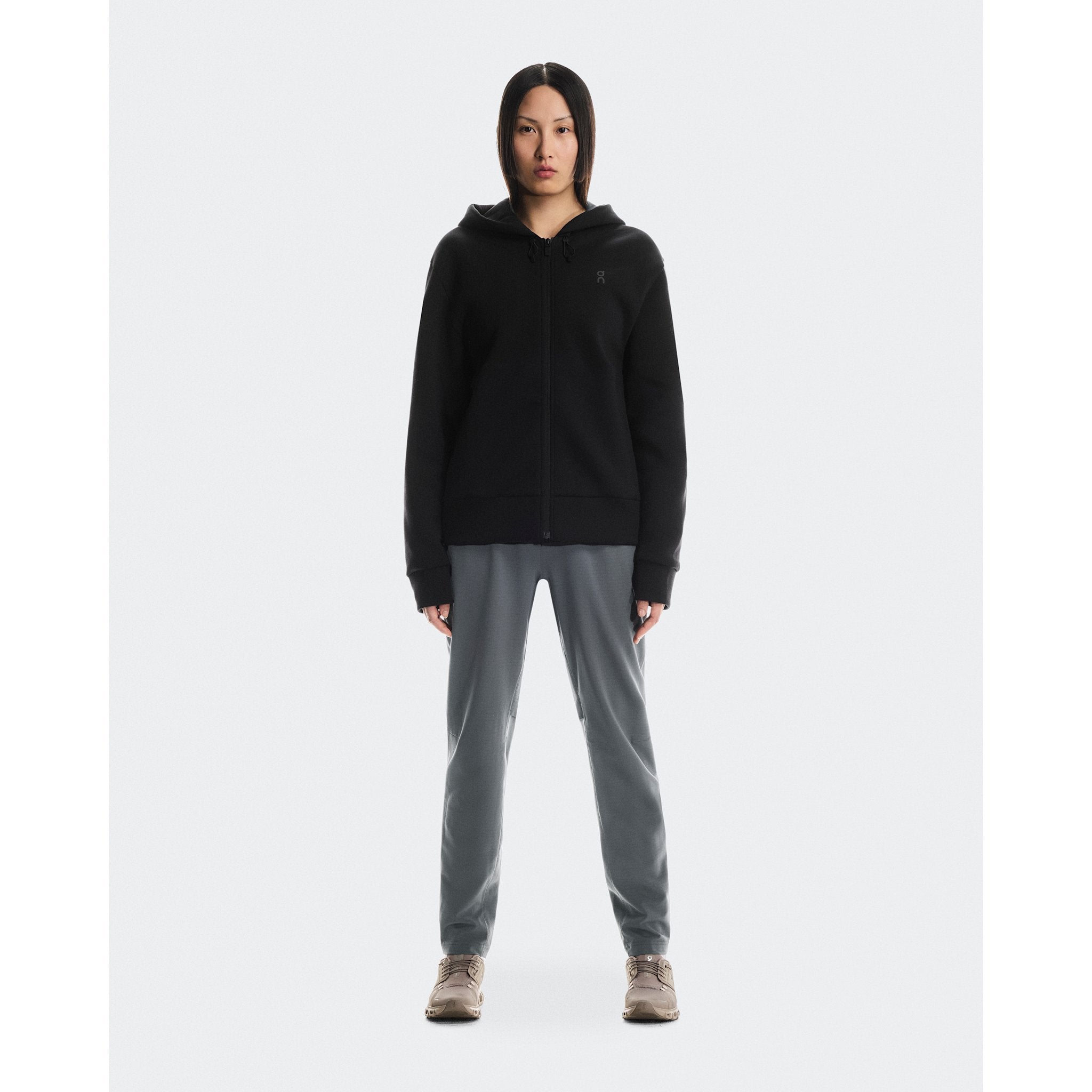 On Focus Tech Zip Hoodie Black