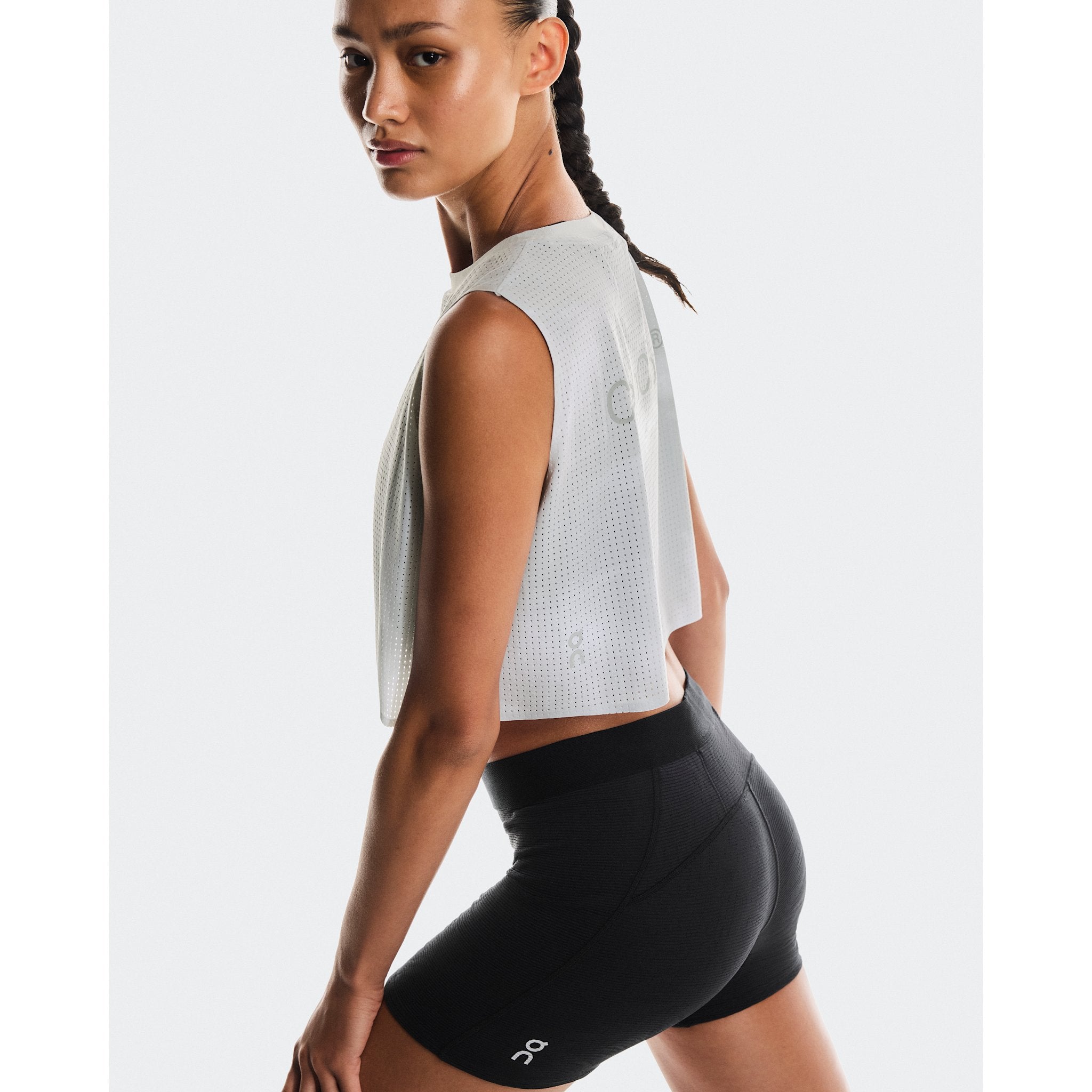 On Pace Tank Glacier | White