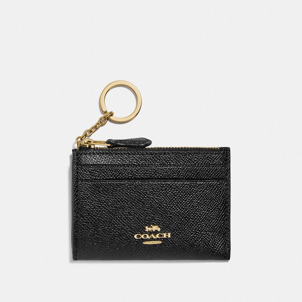 Coach Mini Skinny Id Case Gold Black