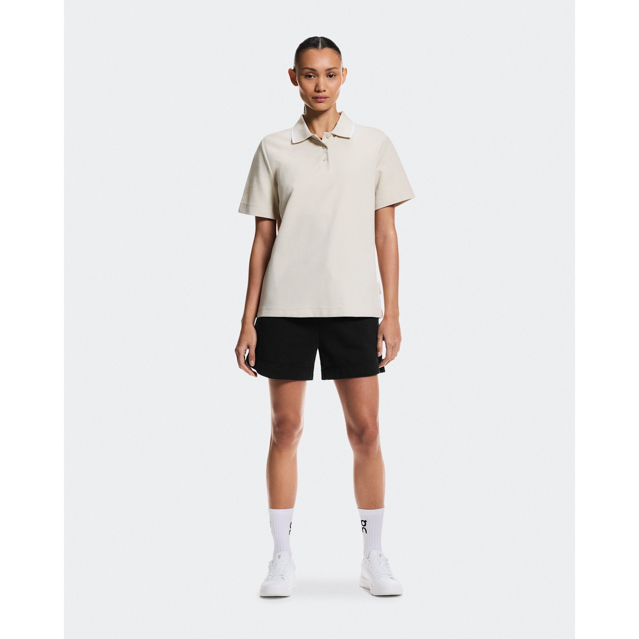 On Courtside Polo Sand | White