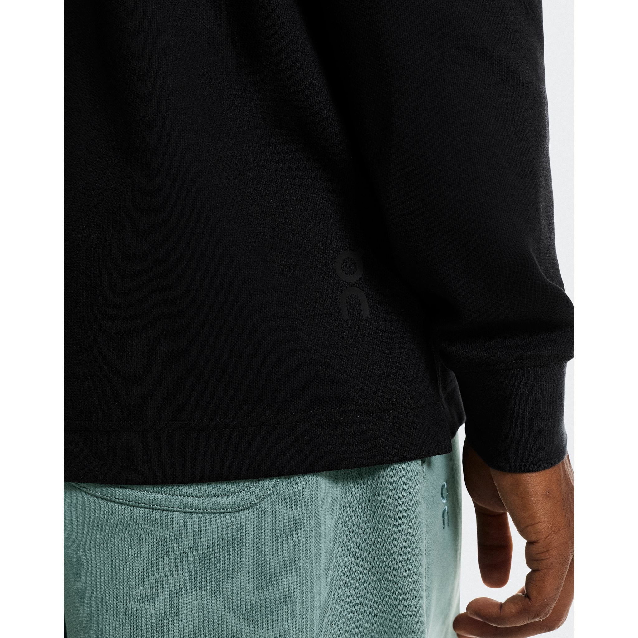 On Courtside Long-T Polo Black | Eclipse