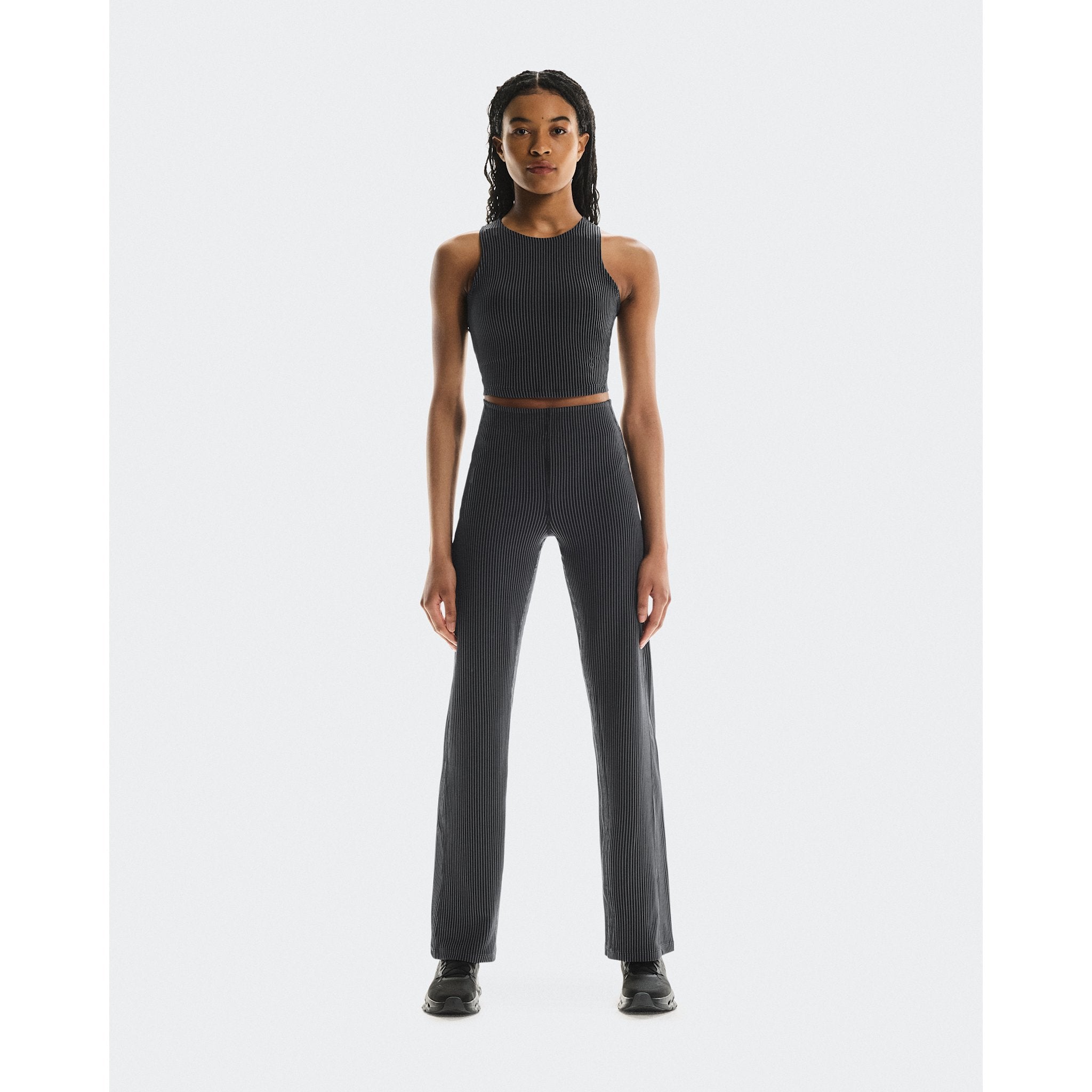 On All-Day Ribbed Pants Black | Rock