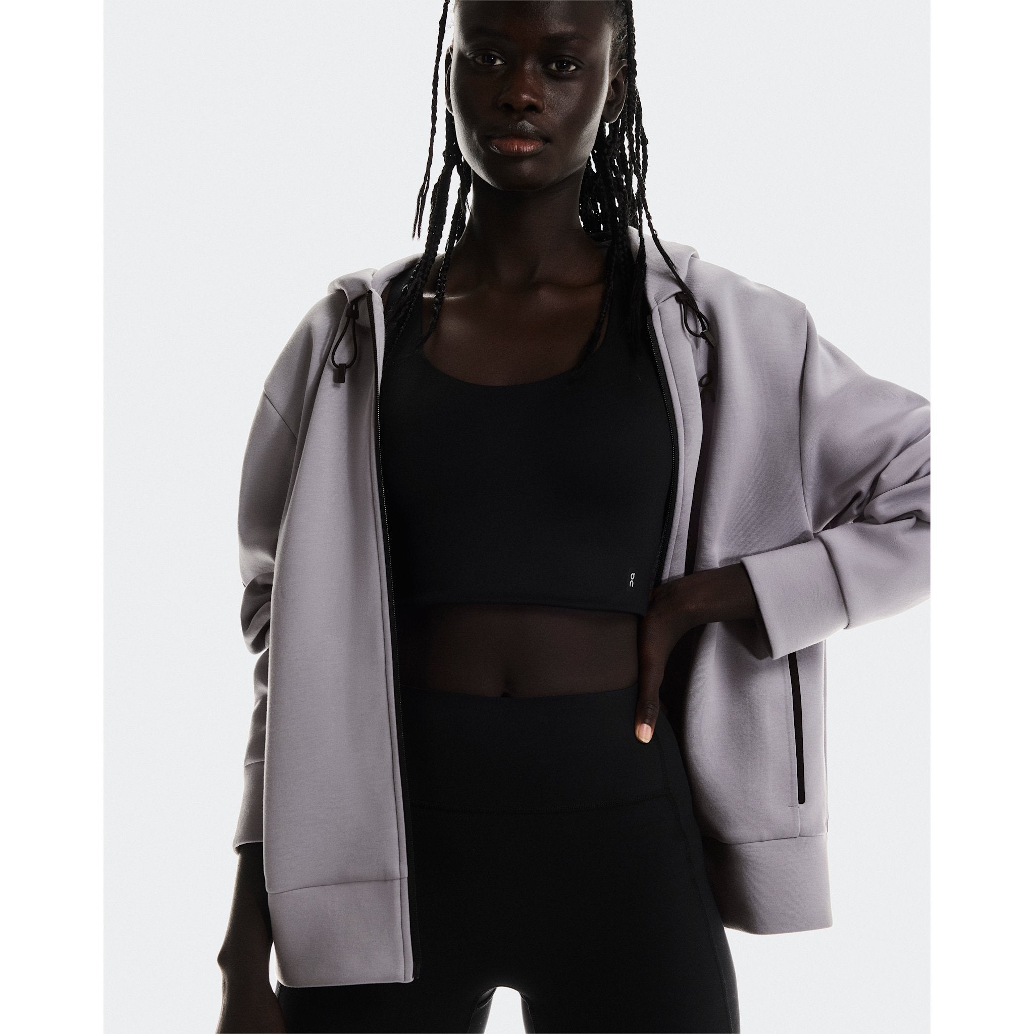 On Focus Tech Zip Hoodie Lilac