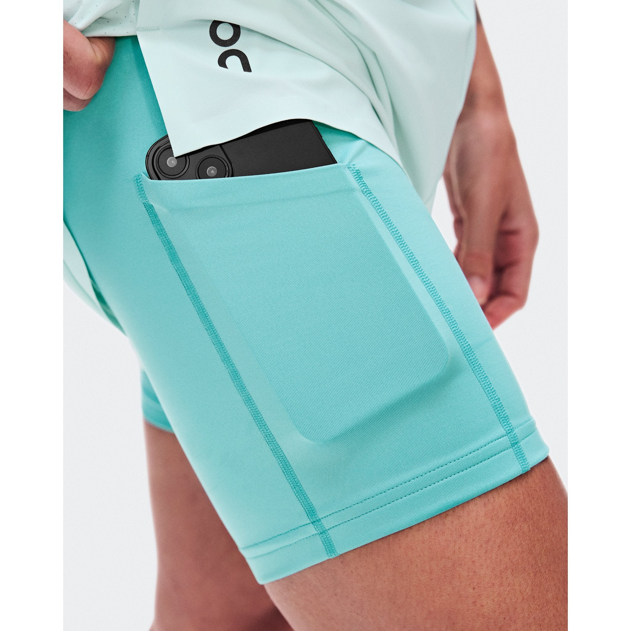 On 3" Performance 2/1 Shorts Flurry | Aquamarine