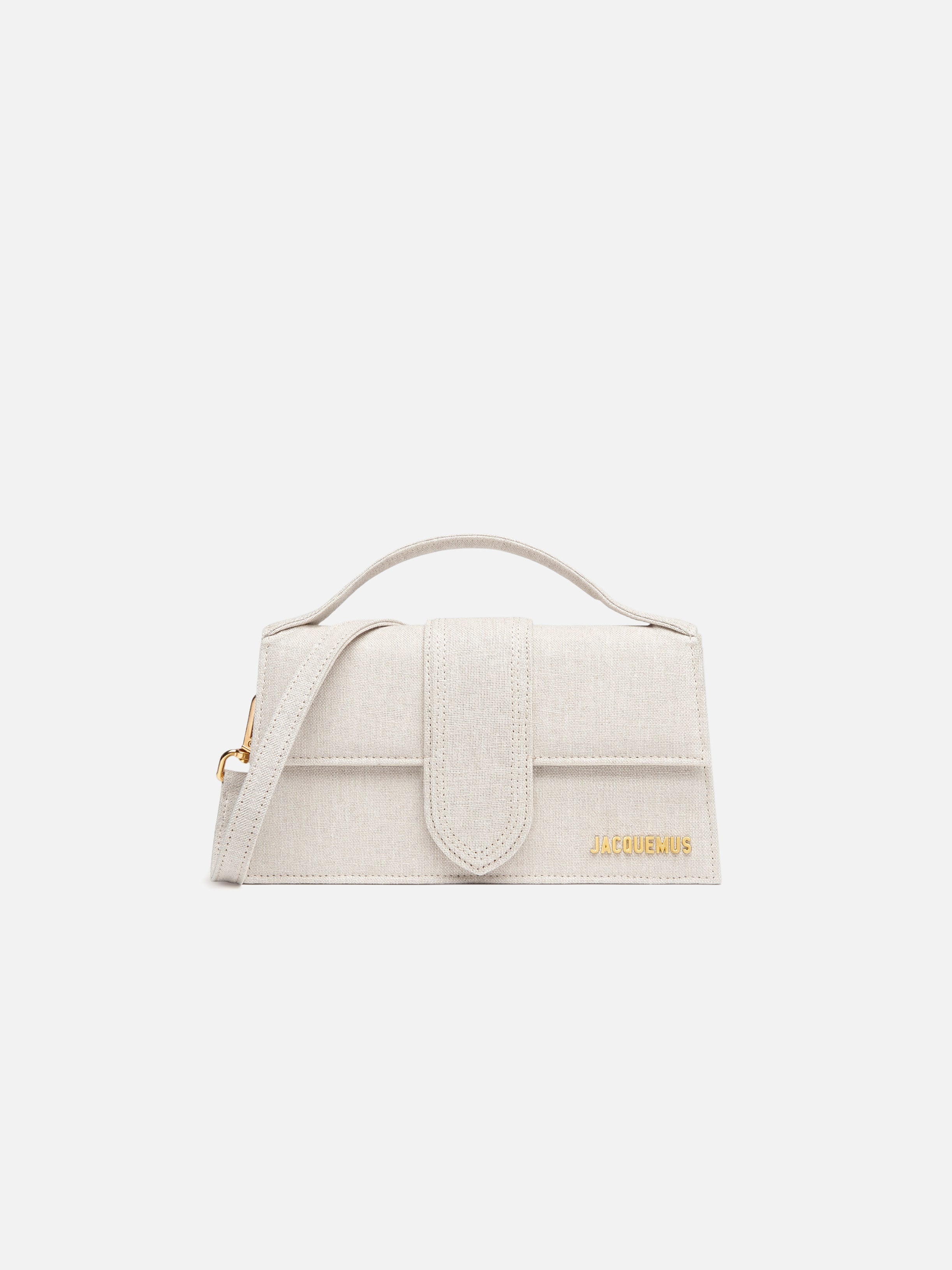 Jacquemus The Large Bambino Crossbody Flap Bag Light Greige