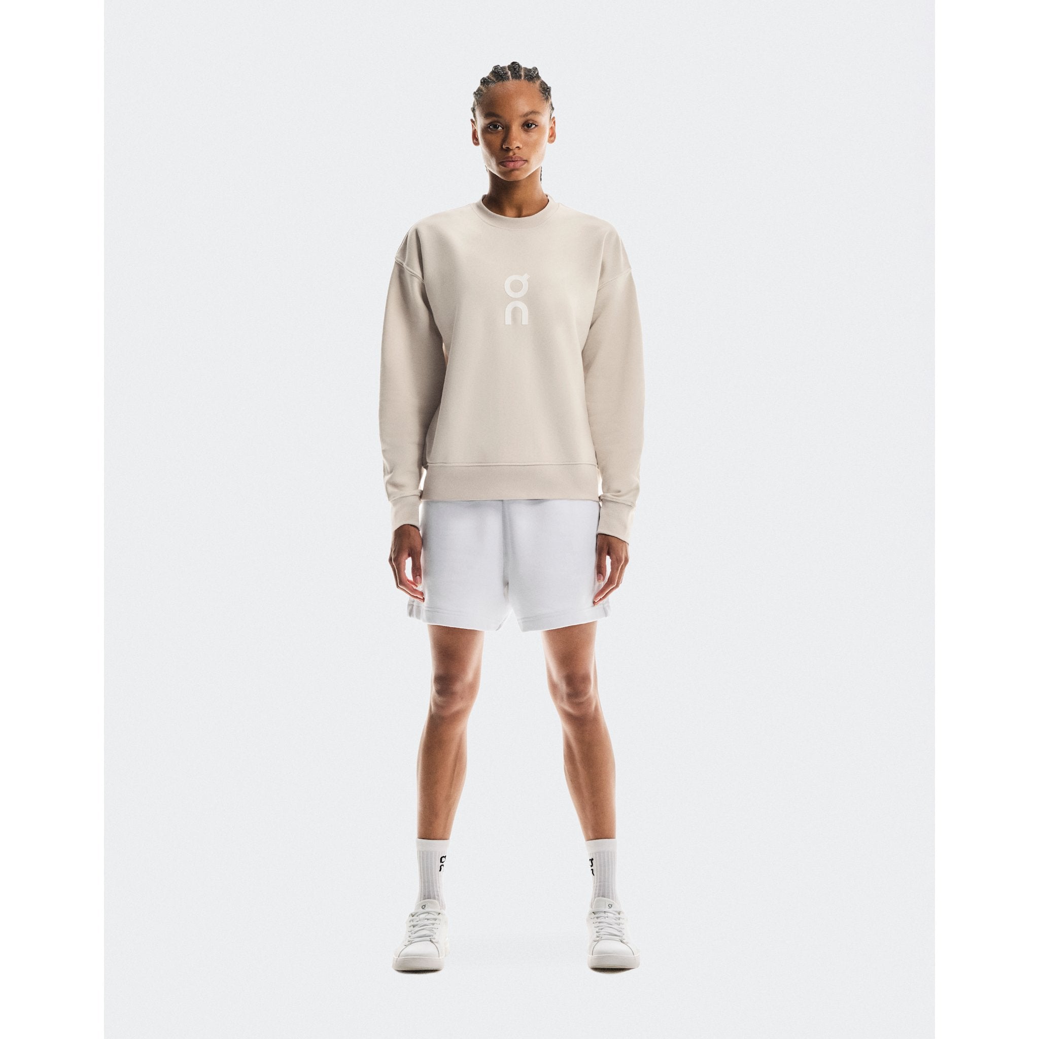 On Club Crew Graphic Silver