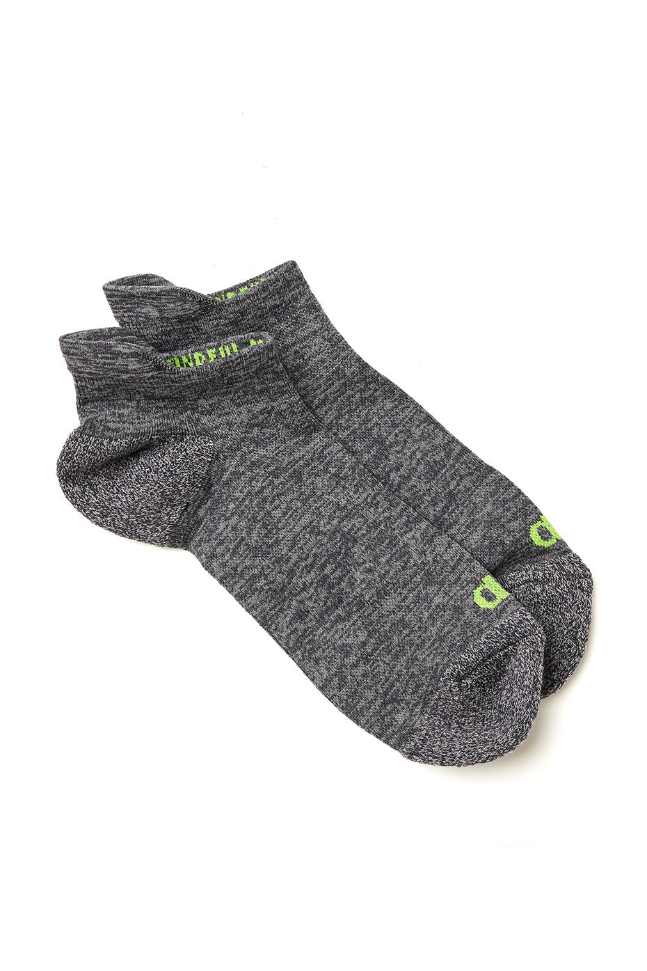 Alo Yoga Men's Performance Tab Sock - Dark Grey Heather/Highlighter
