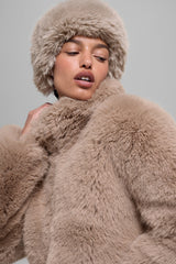 Alo Yoga Opulent Faux Fur Wintersun Headband - Oat